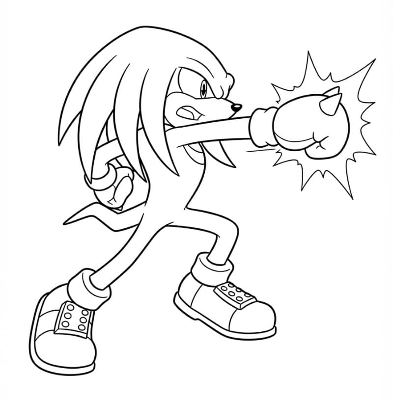 Knuckles Melayangkan Pukulan