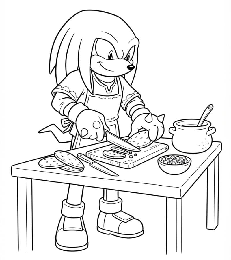 Knuckles Memasak