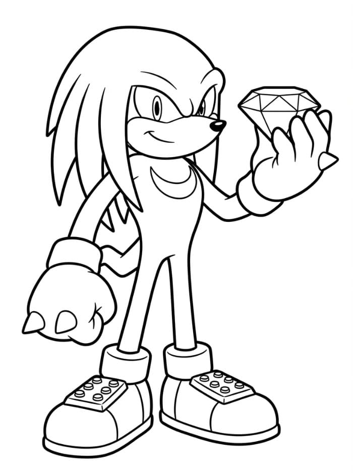 Knuckles Memegang Chaos Emerald