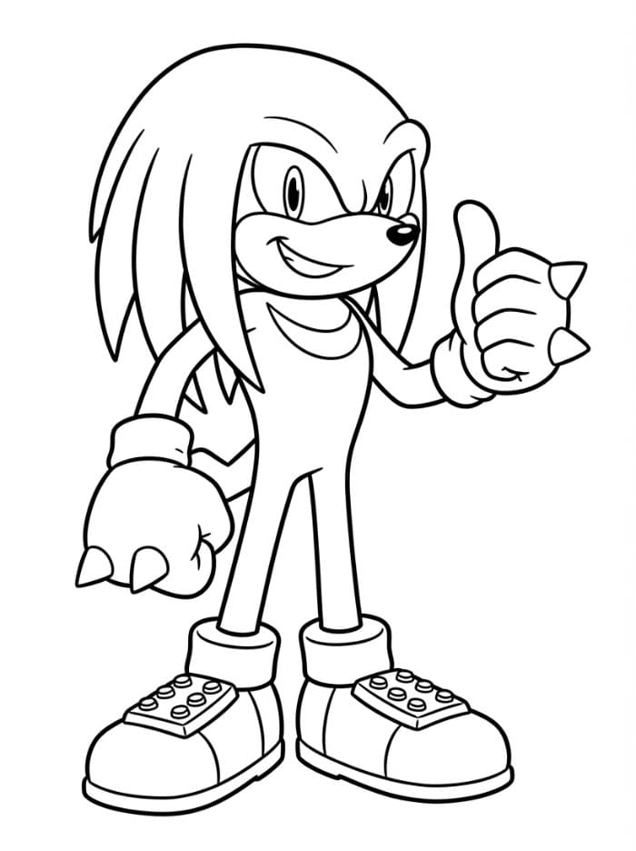 Knuckles Mengacungkan Jempol