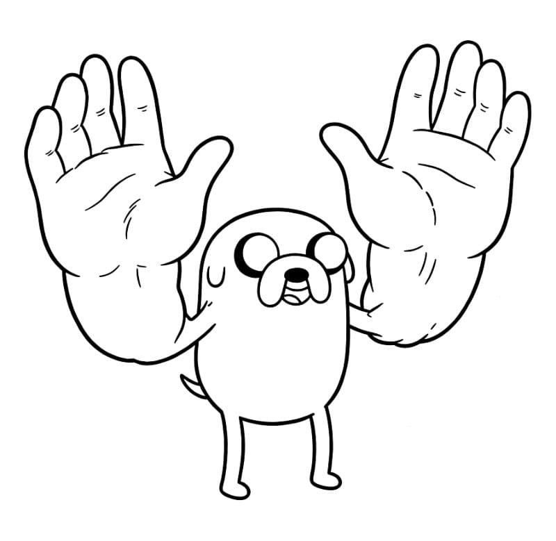 Adventure Time Jake dengan Tangan Raksasa