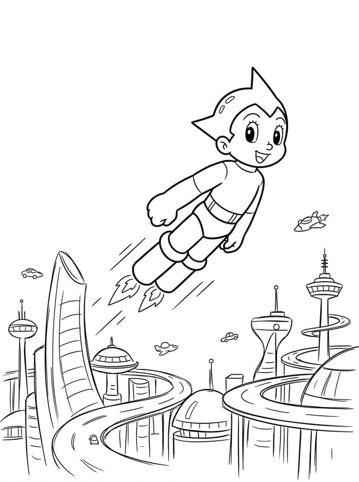 Astro Boy di Kota Futuristik