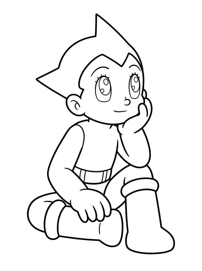 Astro Boy Sedang Berpikir