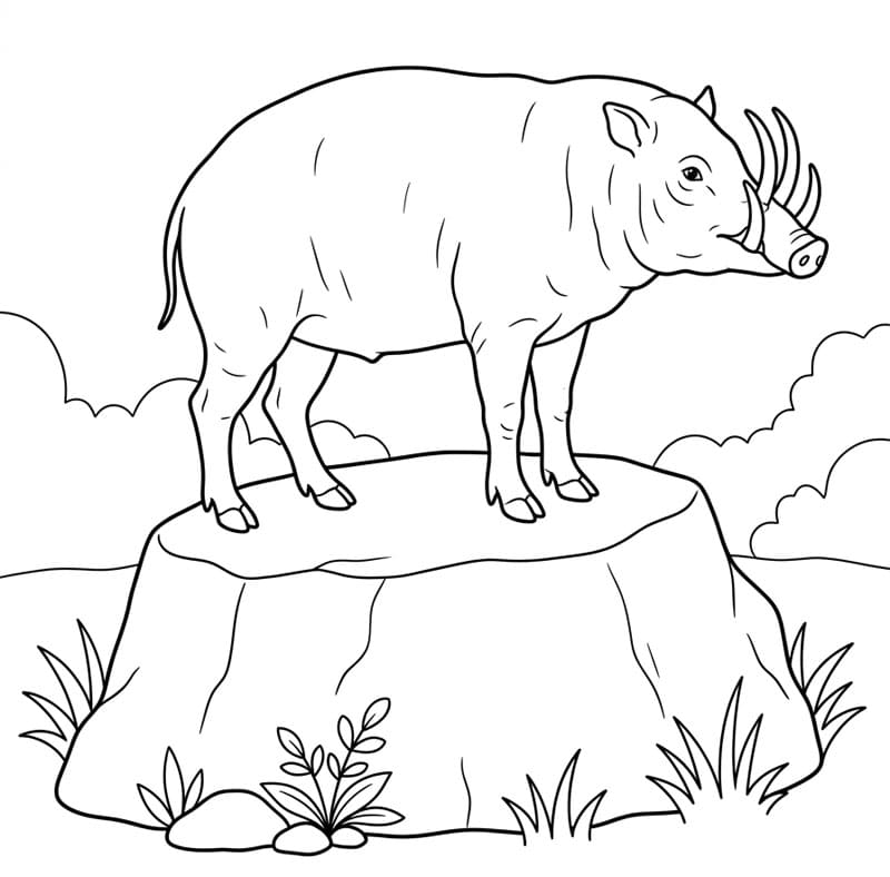Babi Rusa di Atas Batu
