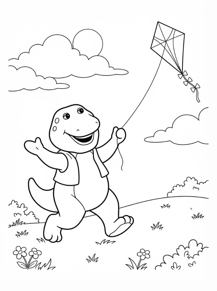 Barney Bermain Layang-layang