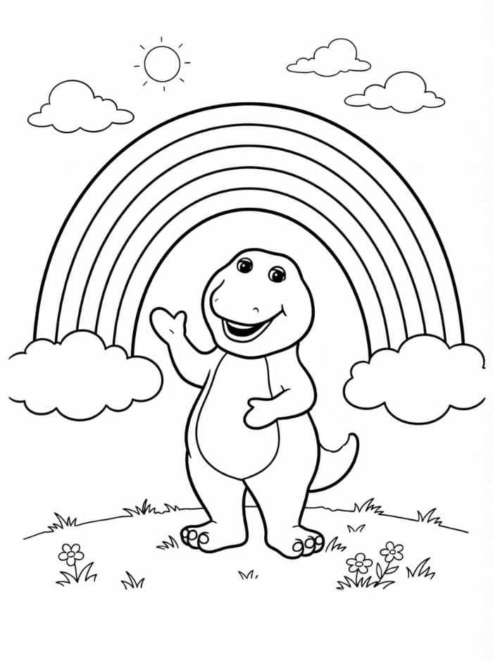 Barney di Bawah Pelangi
