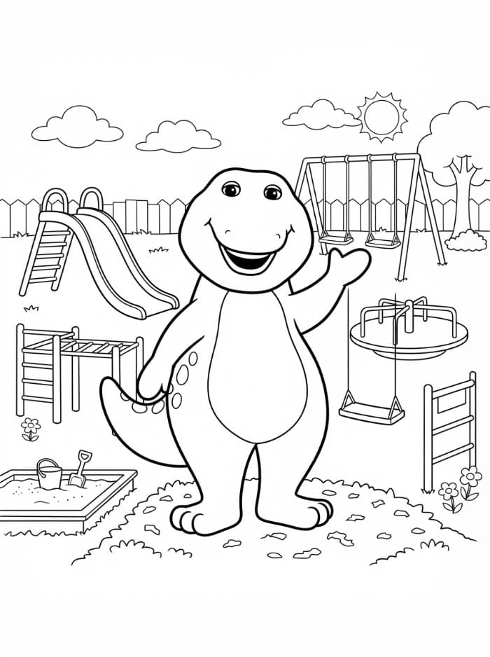 Barney di Taman Bermain