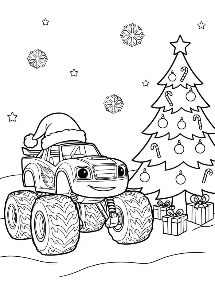 Blaze dengan Pohon Natal