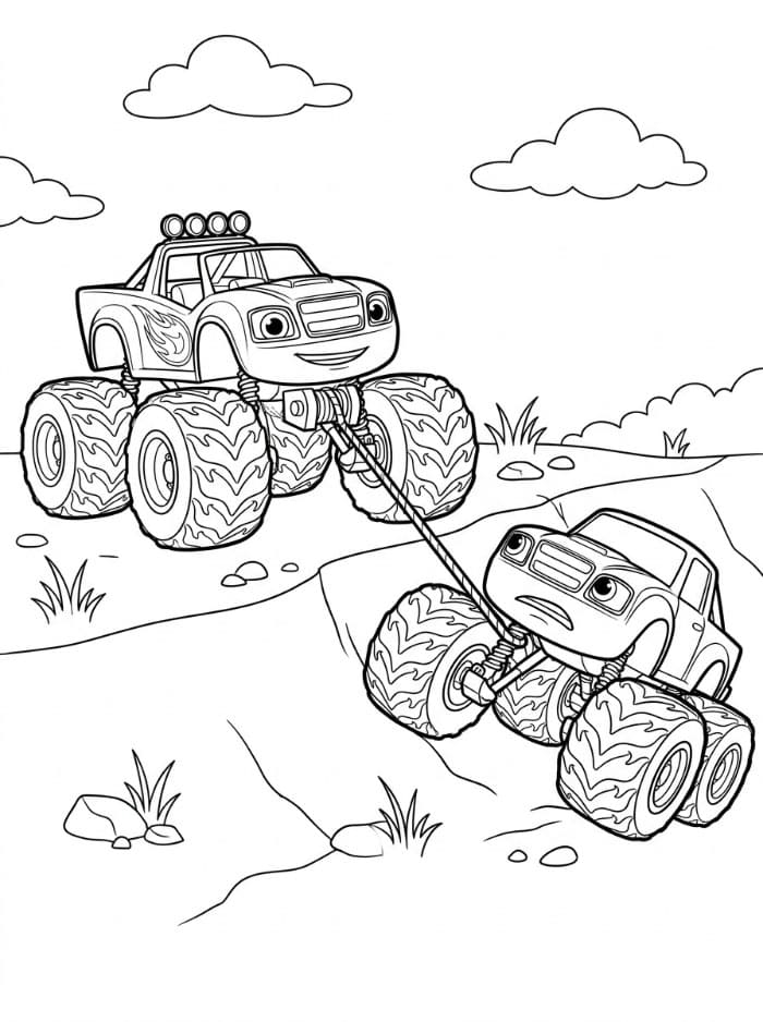 Blaze Menyelamatkan Truk Monster