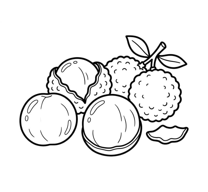 Buah Longan yang Sudah Dikupas