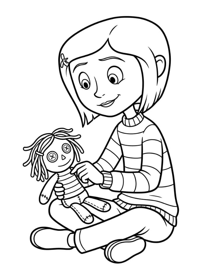 Coraline Bermain dengan Replika Kecil Dirinya