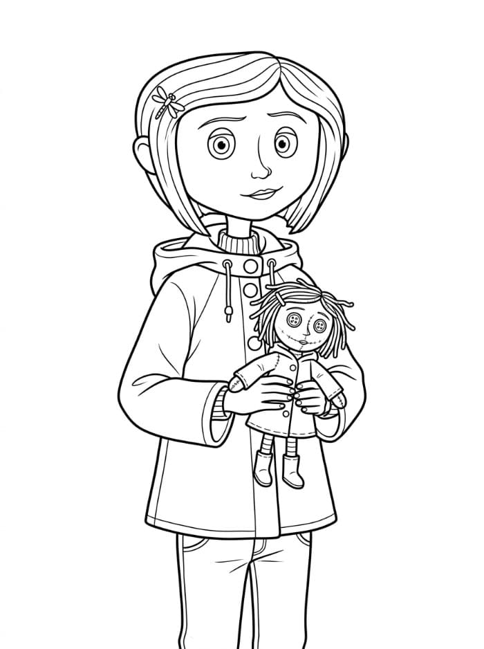 Coraline Memegang Boneka