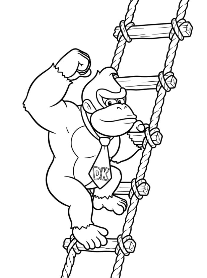 Donkey Kong memanjat