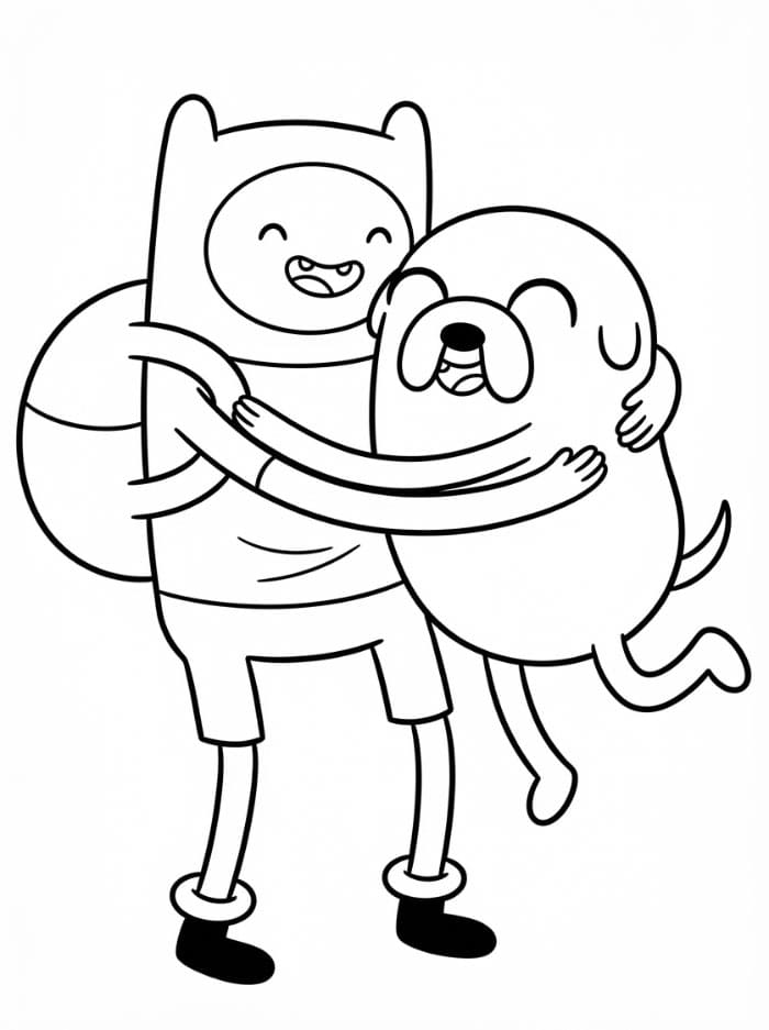 Finn dan Jake Berpelukan