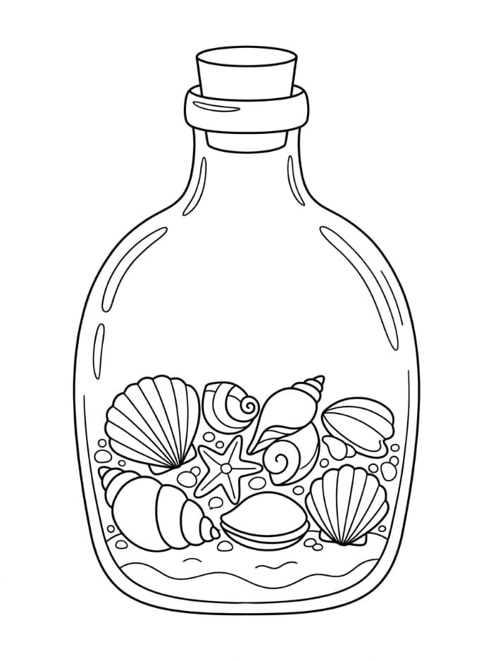 Kerang Laut di Dalam Botol