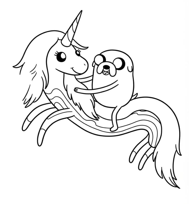 Lady Rainicorn bersama Jake