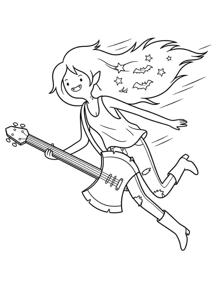 Marceline Terbang dengan Gitar