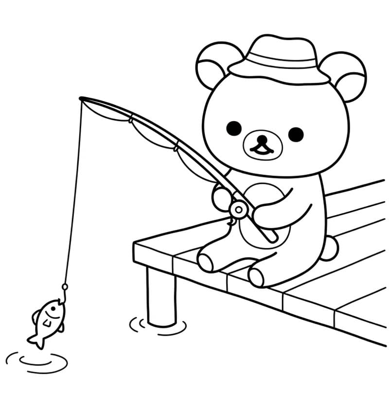 Memancing di Rilakkuma