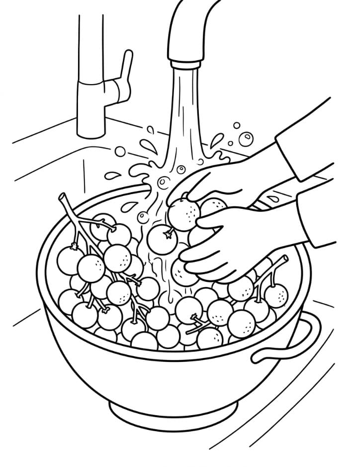 Mencuci Buah Longan