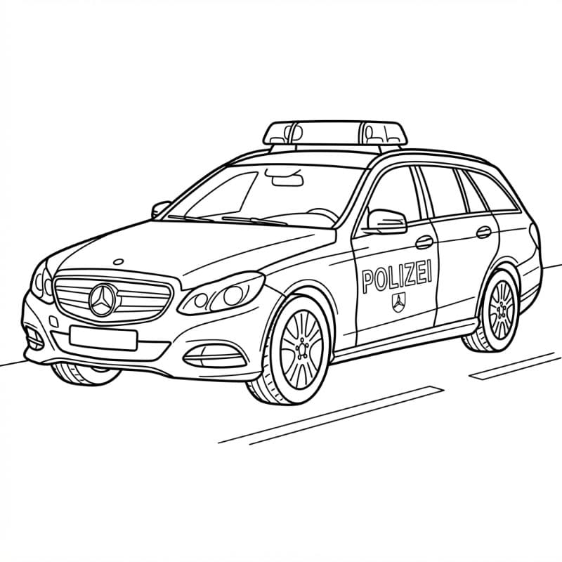 Mobil polisi Mercedes gratis