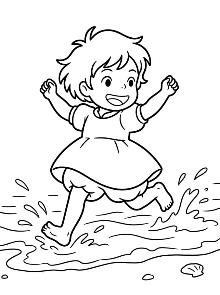 Ponyo berlari