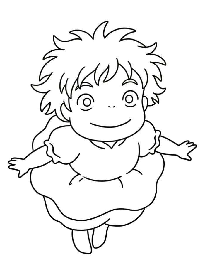 Ponyo mendongak