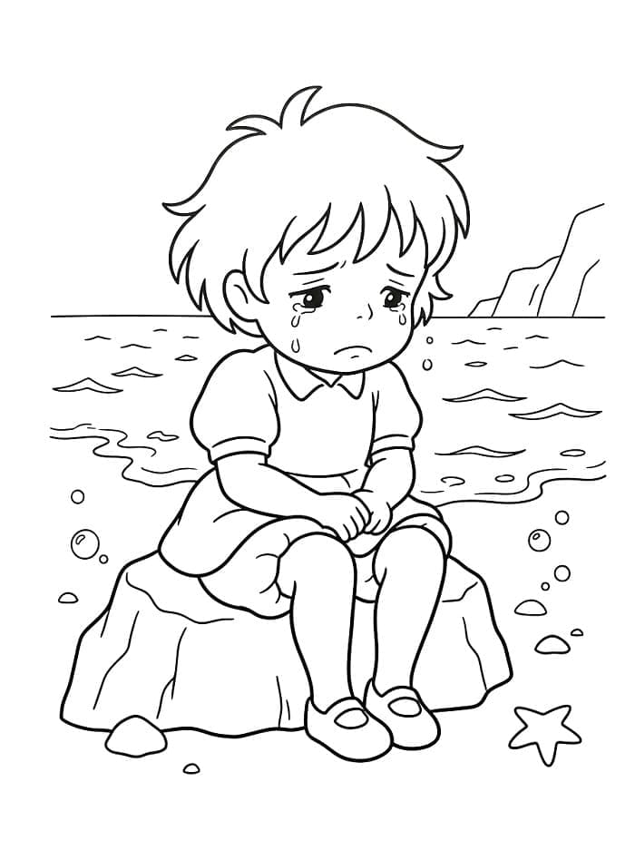 Ponyo sedang menangis