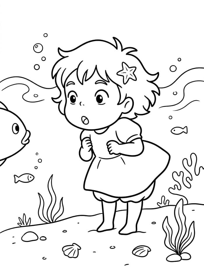 Ponyo yang penuh rasa ingin tahu
