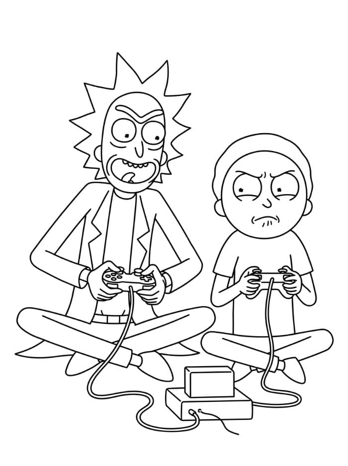 Rick and Morty bermain gim