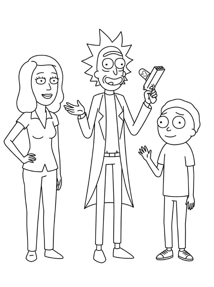 Rick and Morty bersama Beth