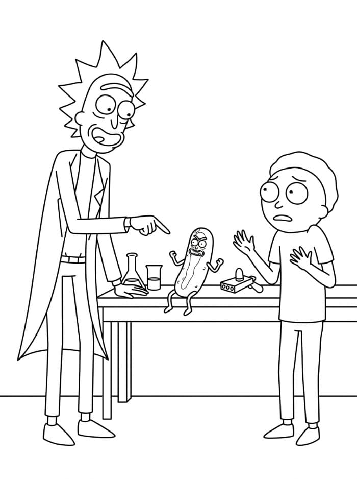 Rick and Morty bersama Pickle Rick