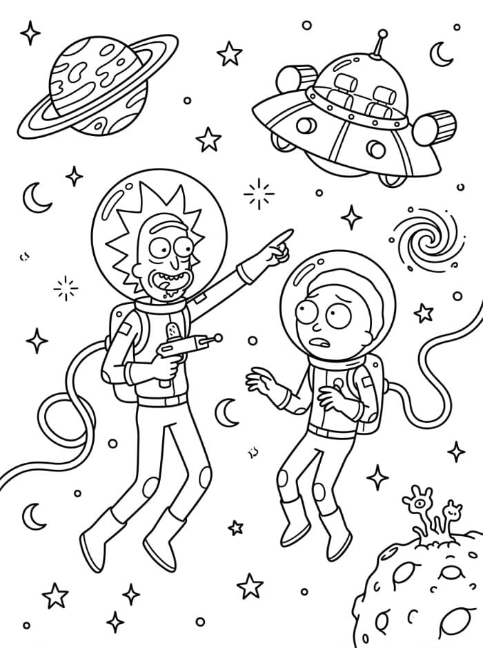 Rick and Morty menjelajahi luar angkasa