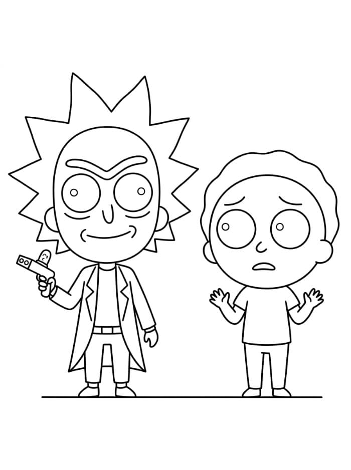 Rick and Morty versi chibi