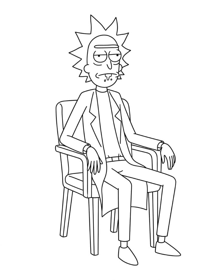 Rick Sanchez di atas kursi