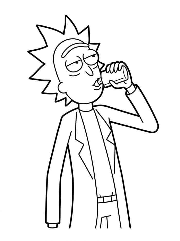Rick Sanchez minum