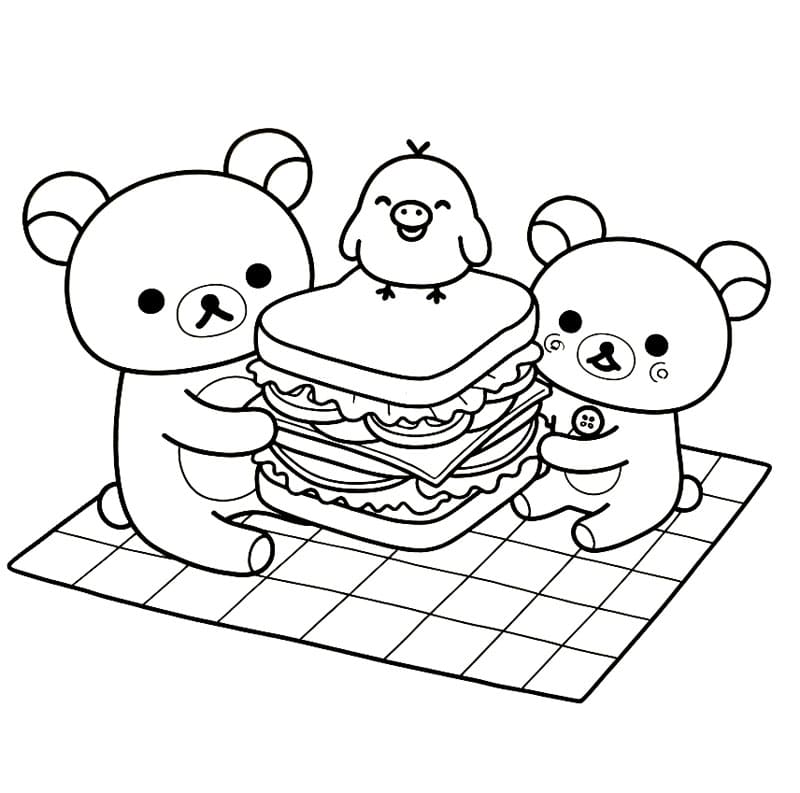 Rilakkuma dengan sandwich
