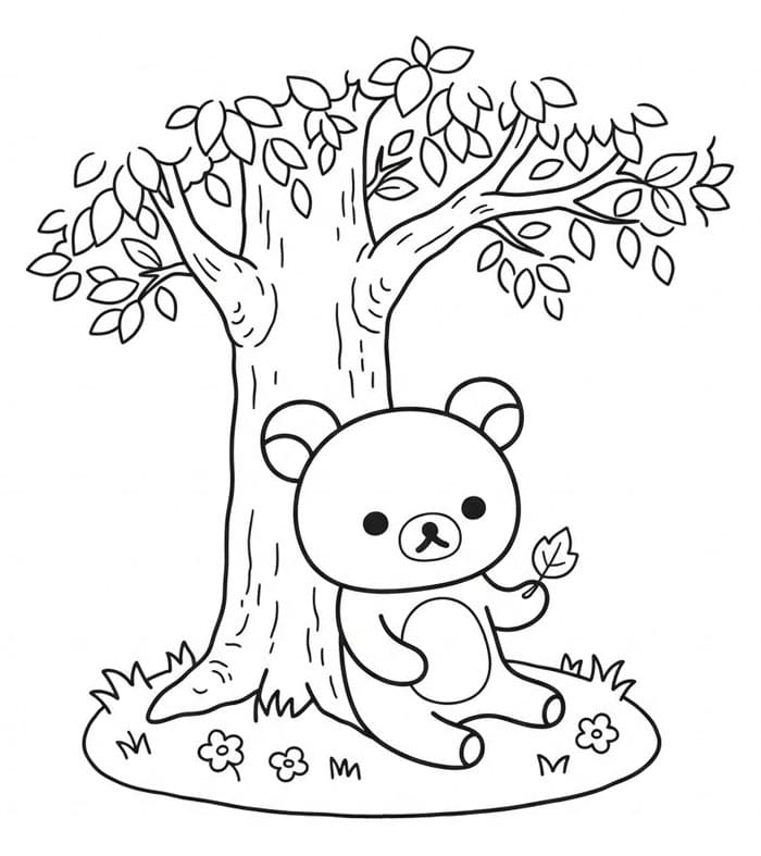 Rilakkuma di bawah pohon