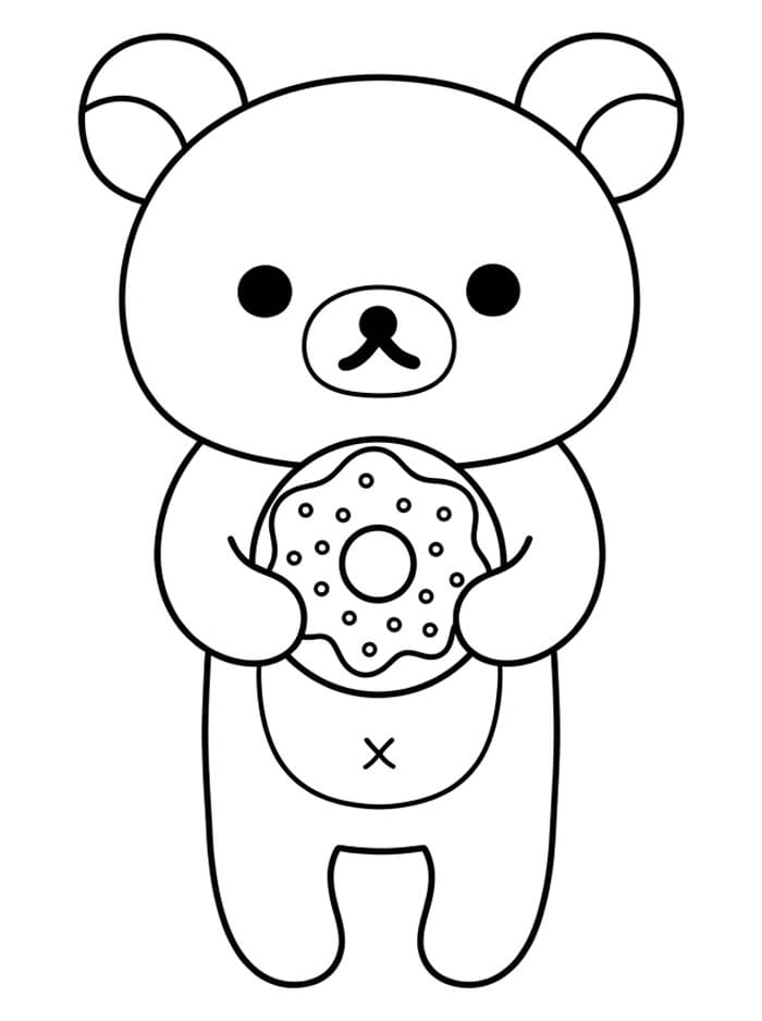Rilakkuma memegang donat