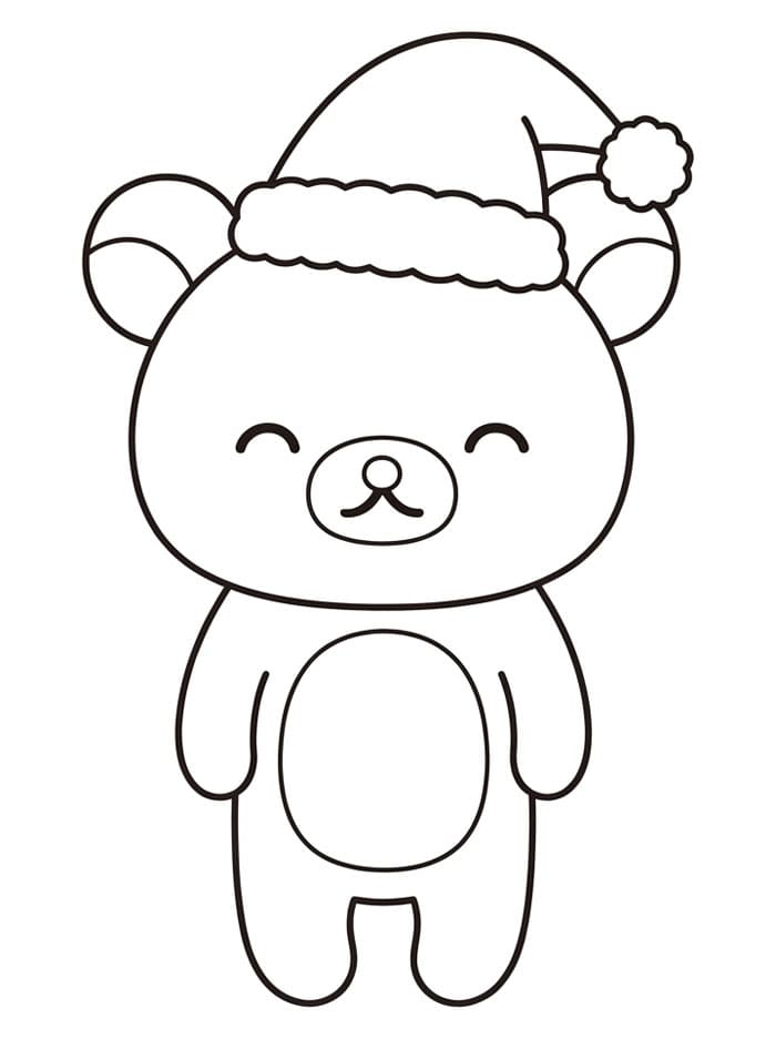 Rilakkuma mengenakan topi Santa